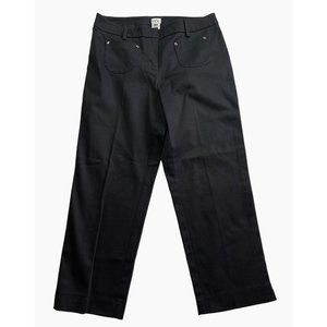 Cache Black Mid Rise Straight Leg Dress Pants Size 8